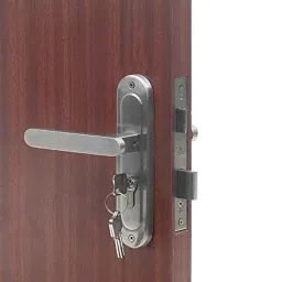 Saze Stainless Steel Matt Finish Cylinder Plate Both Side Key Mortise Door Lock Set with 3 Keys, LB-304 image 3