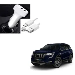 Kozdiko 5.1A 2 USB Fast Car Charger with C-Type Cable for Mahindra Xuv 700-picture-20