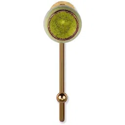 Screwtight 130mm Ceramic Yellow &a; Gold Multipurpose Crackle Glaze Hook with Brass Effect, AZ-CHK001RO-YL-8 (Pack of 8) image 4