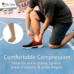 Dr Odin Elastic Beige Ankle Support Brace with Closed Heel Size: L image 5
