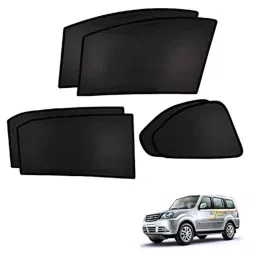 Kozdiko 4 Pcs Custom Fit Non Magnetic Curtains Mesh Car Sun Shade Set for Tata Sumo Grand-picture-28