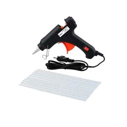 Hillgrove Electric Mini 20W Black Small Hot Gum Glue Gun With 10 Pcs Hot Melt Glue Stick Set-picture-41