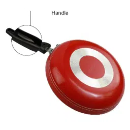 iBELL Castor 24cm Aluminium Black &a; Red Premium Non Stick Fry Pan, CTFP24MC image 4