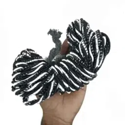 Znee Smart ZSD3WT Nylon White &a; Black Leg Guard Crash Guard Rope for Bikes (Pack of 2) image 4