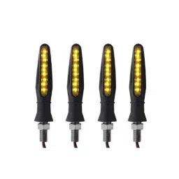 Ramanta 4 Pcs Amber Front &a; Rear 9 SMD LED Indicator Light Set for Jawa Universal Bike-picture-31