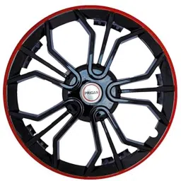 Prigan 4 Pcs 14 inch Polypropylene Black &a; Red Wheel Cover Set for Maruti Celerio VXI, Magic GT Red 14 image 2