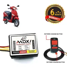 Auto Pearl 12V Black Front &a; Rear Flasher Indicator Light with Switch for Hero Electric Optima HS500 ER BS6-picture-29