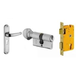 Dorset HL Series Diva 60mm Stainless Steel Gold Finish Door Handle Lock Set with Knob &a; Key (Pack of 2)-picture-37