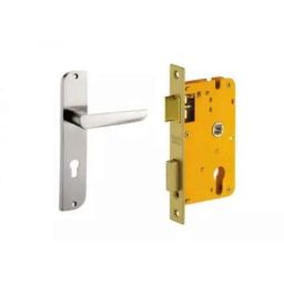Dorset ML Series Amy 10 inch Stainless Steel Silver Chrome Finish Door Handle Lock Set with-picture-46
