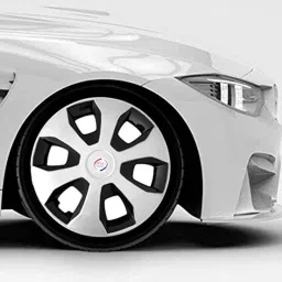 Auto Pearl 4 Pcs 14 inch Polypropylene Silver &a; Black Press Type Car Wheel Cover Set with Retention Ring for Maruti Suzuki S Presso, WC14in_WagonR19_SilBlk_SPresso image 5