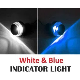 A4S 2 Pcs Blue &a; White Tyre Light Dual Color Bike Handle Bar LED Turn Signal Indicators Set with Motion Sensor, ASTLO030 image 2