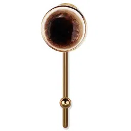 Screwtight 130mm Ceramic Brown &a; Gold Multipurpose Crackle Glaze Hook with Brass Effect, AZ-CHK001FR-BR-10 (Pack of 10) image 4