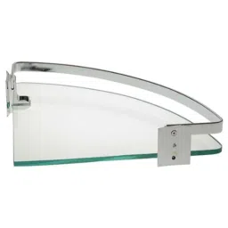 Riya 30x30x3cm Glass Transparent Corner Shelf, RE37 image 2