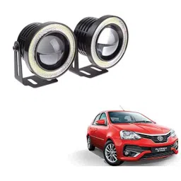 Kozdiko 2 Pcs 15W 3.5 inch High Power White LED Projector COB Fog Light Set with White Angel Eye Ring for Toyota Etios Platinum, koz_89299-picture-20