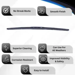Varroc 21 inch Rubber Premium Wiper Blade, K354054400 image 5