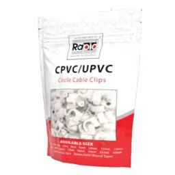 Rapid CCC 100 Pcs 8mm White Circle Cable Clip Set, R-1205 (Pack of 10)-picture-20