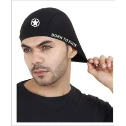 Just Rider Black Up Sun Protection, Sweat Wicking Helmet Liner Cap for Men image 2