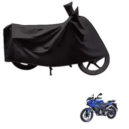 Kozdiko Polyester Black Dust &a; Waterproof Bike Body Cover with Mirror Pockets for Bajaj Pulsar AS 150-picture-26