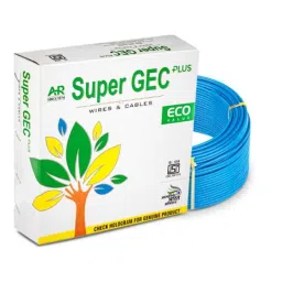 SUPER GEC Eco 0.75 Sqmm Blue FR PVC Multi Strand House Wiring Cable, Length: 90 m-picture-21