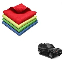 Kozdiko 40x40cm 300GSM Microfiber Cleaning Cloth for Mahindra Scorpio (Pack of 4)-picture-21