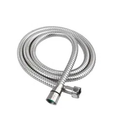 Drizzle 1.5m Brass Chrome Finish Silver Flexible Tube, A15MTUBE-picture-36