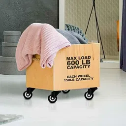 Implemental 4 Pcs 2 inch PU Swivel Castor Wheel Set with Top Plate &a; Bearing image 4