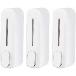 Neelkund 350 ml Plastic White Soap Dispenser for Bathroom &a; Kitchen (Pack of 3)-picture-24