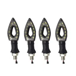 Ramanta 4 Pcs Plastic Amber Front &a; Rear LED Indicator Light Set for KTM Universal Bike-picture-39