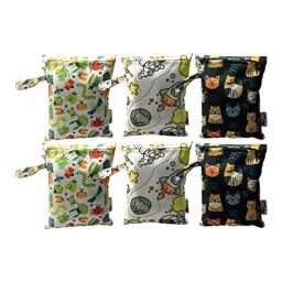 My Fav Polyester Multipurpose Wet Dry Baby Diaper Bag Pouch with Zipper, MFWDC-C2 (Pack of 6)-picture-48