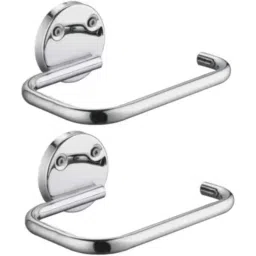 Prestige Stainless Steel 304 Chrome Finish Wall Mounted Towel Holder (Pack of 2)-image-17