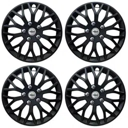 Prigan 4 Pcs 13 inch Polypropylene Begin Black Polypropylene Universal Wheel Cover Set, Begin-Black-13 image 3
