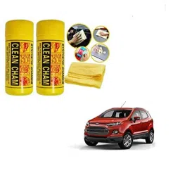 Kozdiko 2 Pcs Microfiber Yellow Dry &a; Wet Car Cleaning Cloth Set for Ford Ecosport-picture-17
