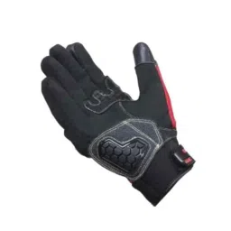 Biking Brotherhood Red Durable Leather &a; Nylon Mesh Breeze Gloves, Size: 2XL-picture-47