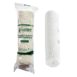 Safent Spandex 6 inch 15cmx4.5m Natural White Elastic Crepe Bandages, SAFE0052 (Pack of 4)-picture-35