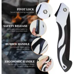 MECRAAF 8.25 inch Carbon Steel Foldable Garden Saw with Rubber Handle image 3