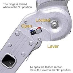 Champion 12.15ft Aluminium Silver Multipurpose Combination Ladder with Top Plates &a; Working Shelf image 4