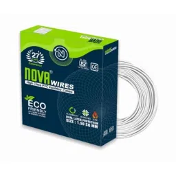 Novawires 1.5 Sqmm Single Core White FRLS PVC Copper Cable, NVWRS0150WH, Length: 90 m-picture-30