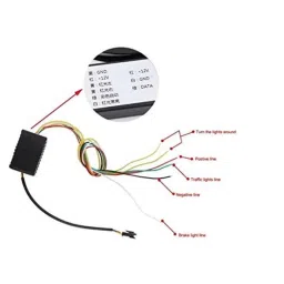 Kozdiko 12V Plastic Ice Blue &a; Red Multipurpose Strip Light for Mahindra KUV100 image 3