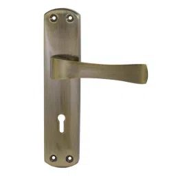 S&a;A Home Decor 7 inch Iron &a; Brass Glossy Antique Finish Mortise Door Lock Set with 3 Keys, 104-BA-picture-37