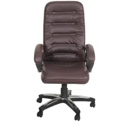 Caddy PU Leatherette Brown Adjustable Office Chair with Back Support, DM 900 image 3