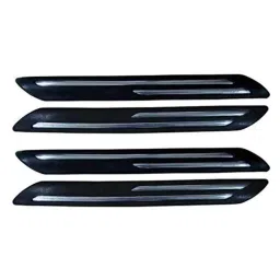 Auto Pearl 4 Pcs PVC &a; Rubber Black Double Chrome Linning Bumper Corner Moulding Set for Volkswagen Audi S8 image 2