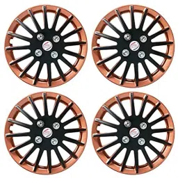 Auto Pearl 4 Pcs 14 inch ABS Copper &a; Black Press Fitting Wheel Cover Set for Renault Pulse image 3