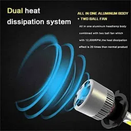 Trigcars 2 Pcs 75W High Power Water Proof Car LED Headlight Bulb Set for Tata Indica Vista, TRIG72WATTS0249 image 4