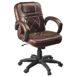 KVS India Leatherette Brown Low Back Office Executive Chair-picture-34