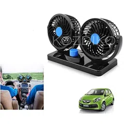 Kozdiko 12V Copper Black Dual Head Rotatable Electric Car Dashboard Fan with 360 Degree for Honda Brio-picture-43