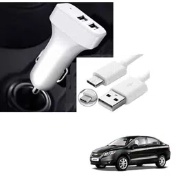 Kozdiko 5.1A 2 USB Fast Car Charger with C-Type Cable for Chevrolet Sail-picture-35