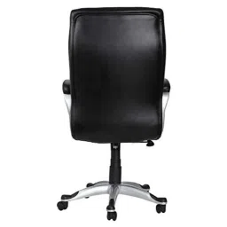 KDF Mart Upholstery Fabric Black Medium Back Adjustable Executive Swivel Chair with Back Support, MIS121 image 2