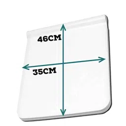 Elegant Casa 46x35cm White Sleek Design Soft-Closing PP Toilet Seat Cover, A-21 image 3