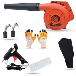 Hillgrove 800W Plastic Red Electric Air Blower with Carbon Brushes, Gloves, Glue Gun &a; 5 Pcs Glue Sticks, HGCM1120-image-48