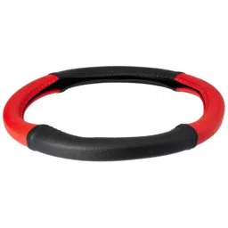 Enexoya SC105615 Leather Black &a; Red Stichable Car Steering Cover for Chevrolet Aveo, 105615 image 2